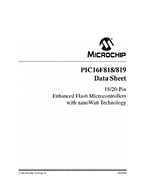 DataSheet PIC16F819 pdf